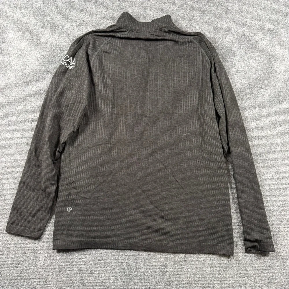 Lululemon Metal Vent Tech 1/2 Zip Mens M Grey CAA Hockey Pullover Activewear